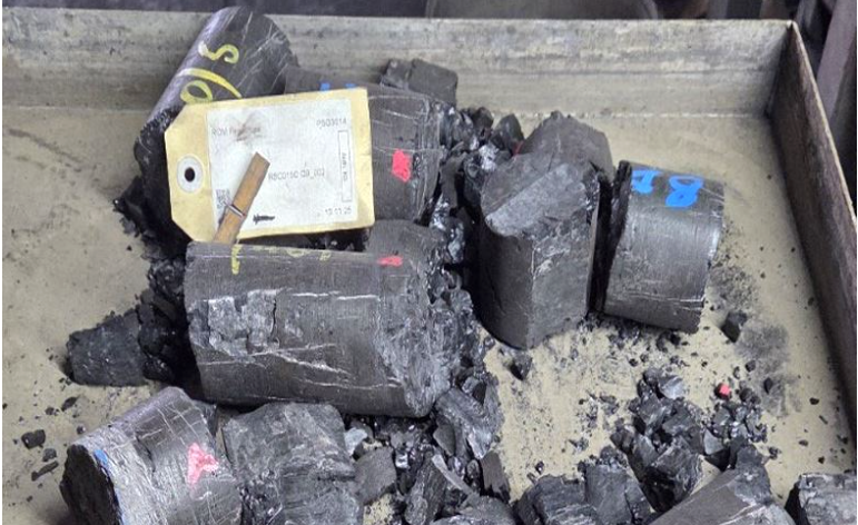 Tests confirm low-ash coal quality at Rolleston South - March 2026